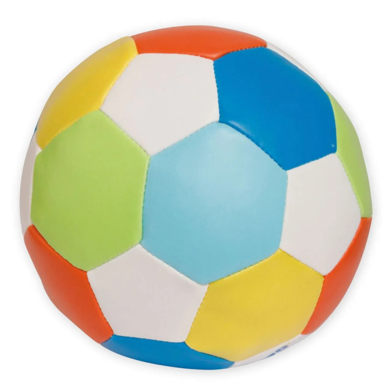 alldoro Softball 18 cm 60313 – bunter Kinderball mit textilem Bezug, Detailansicht