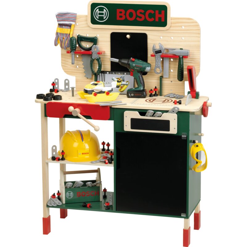 Werkbank BOSCH Holz Spielzeug – 100-teiliges Zubehör