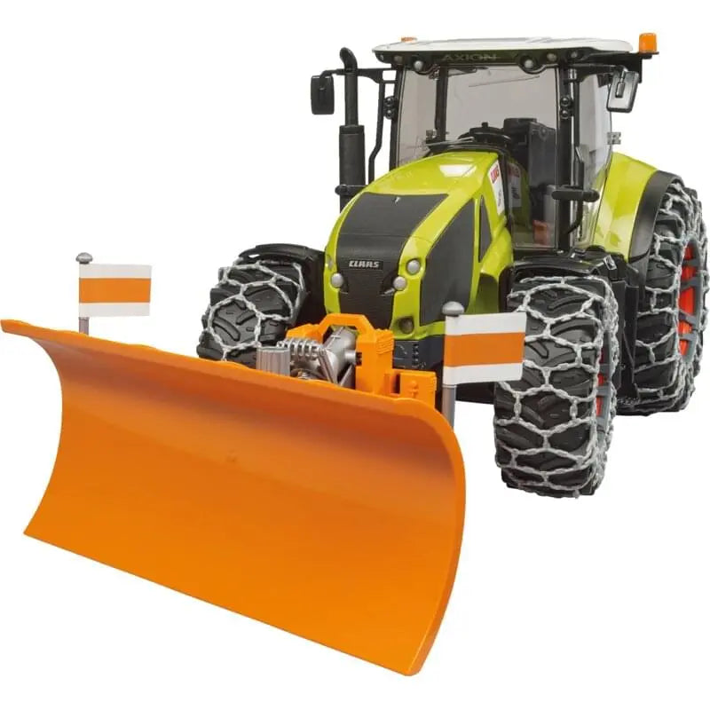 Claas Axion 950 Traktor mit Schneepflug von Bruder 1:16 – Frontansicht mit Schneeschild