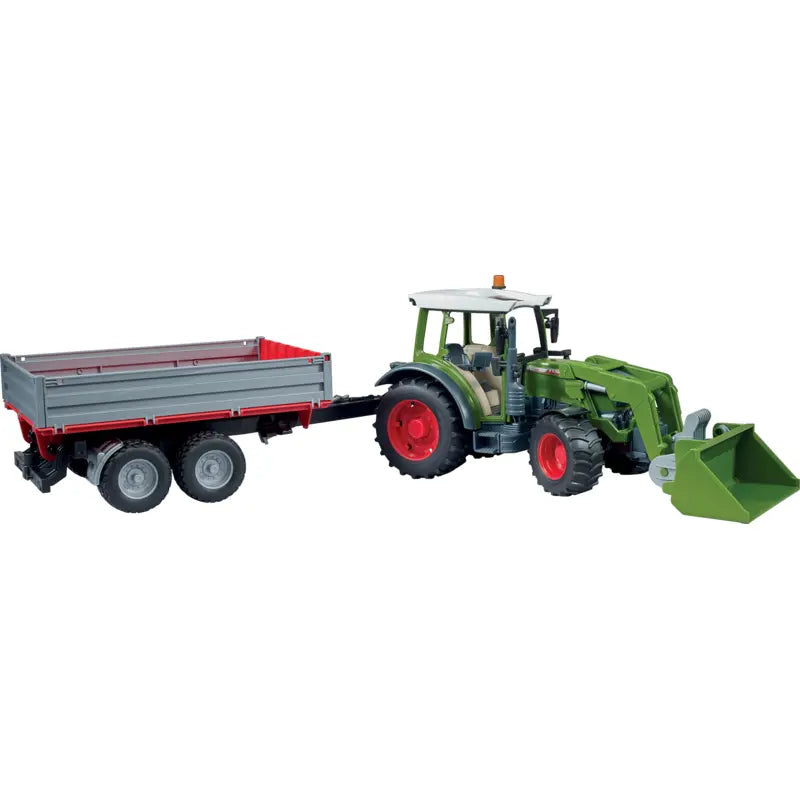 Bruder Fendt Vario 211 mit Frontlader und Tandemkipper im Maßstab 1:16, Seitenansicht