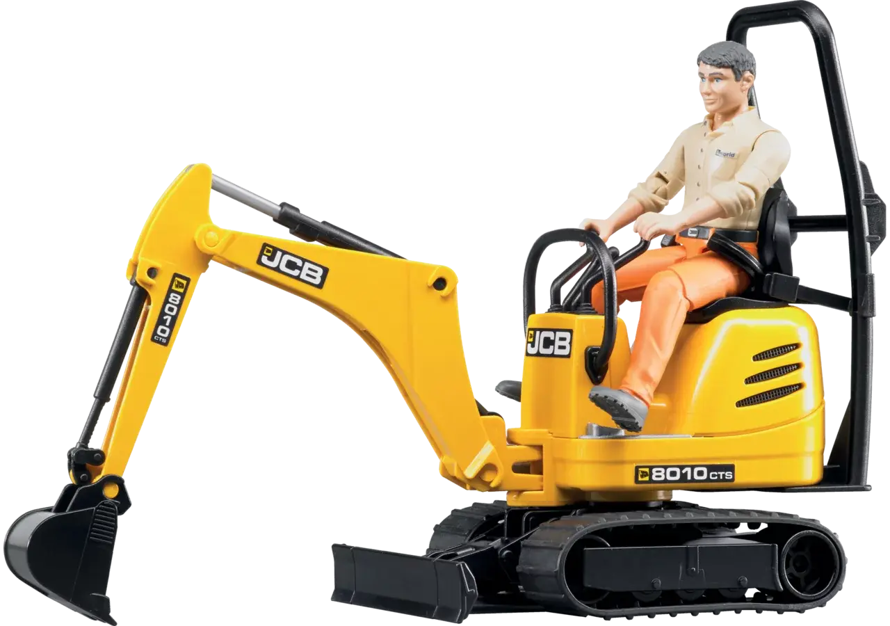 Bruder JCB Mikrobagger 62002 – JCB 8010 CTS im Maßstab 1:16 in Gelb