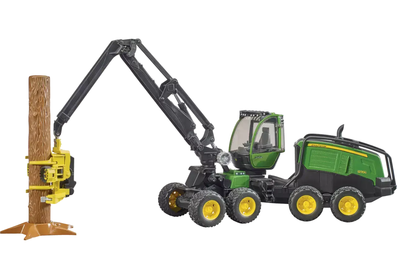 Bruder John Deere 1270G Harvester 02135 – Forstmaschinen-Spielzeug in John-Deere-Grün