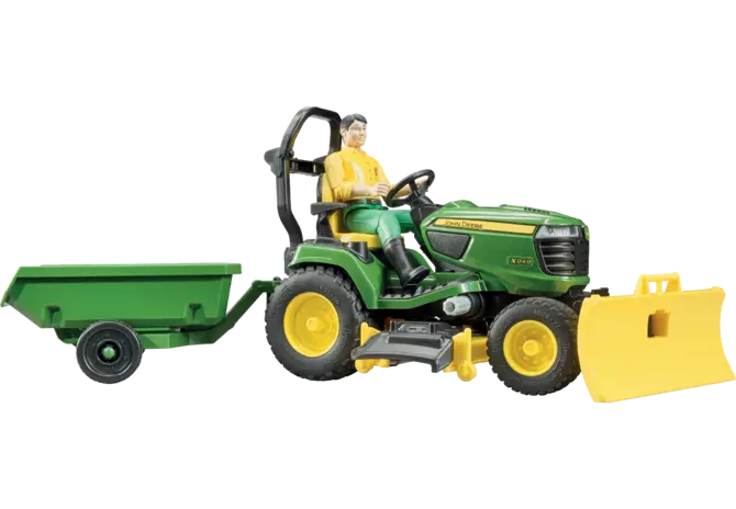 Bruder John Deere Rasenmäher mit Gärtnerfigur Spielset