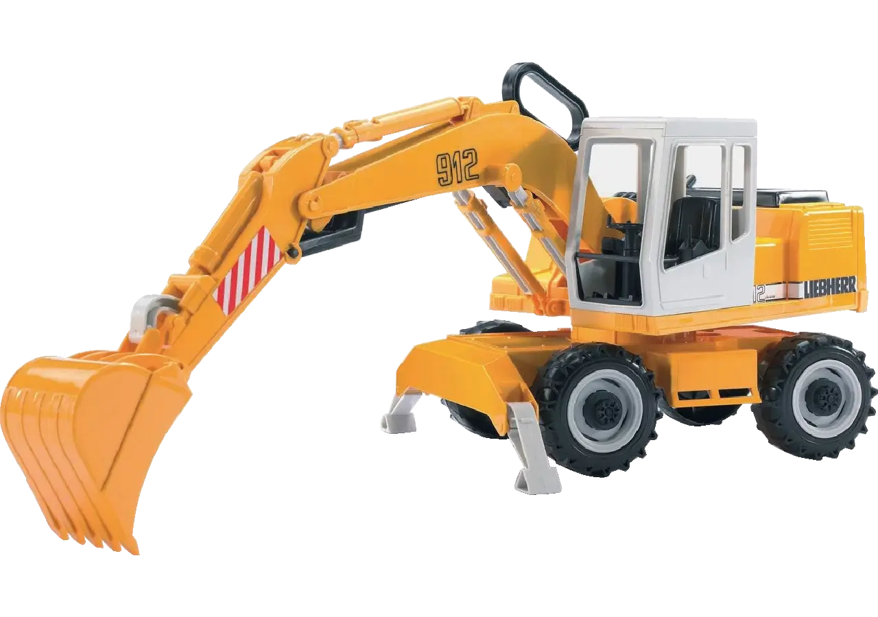 Liebherr 912 Schaufelbagger Bruder 02426 im Maßstab 1:16 mit beweglicher Schaufel