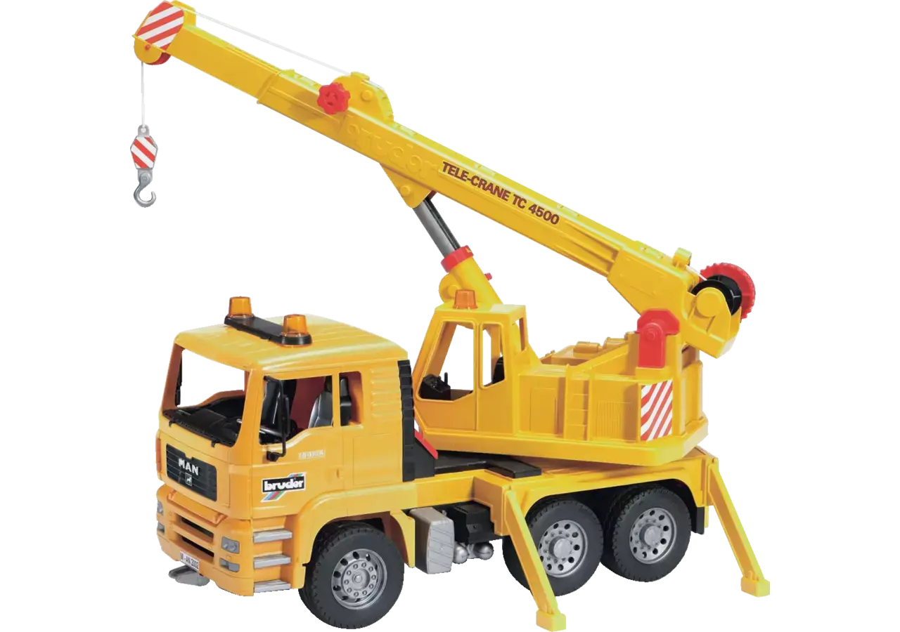 Bruder MAN TGA Kran TC4500 02754 – Baustellen-LKW im Maßstab 1:16 mit Kranaufbau