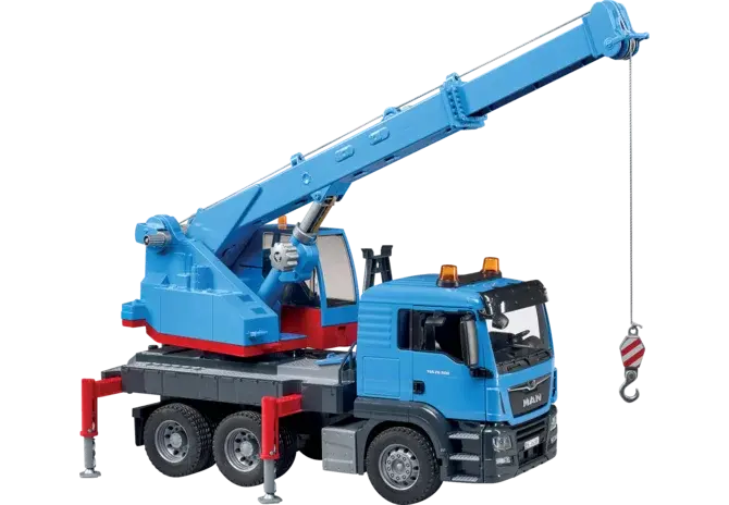 Bruder MAN TGS Kran 03771 – Kranwagen 1:16 mit teleskopischem Arm seitlich