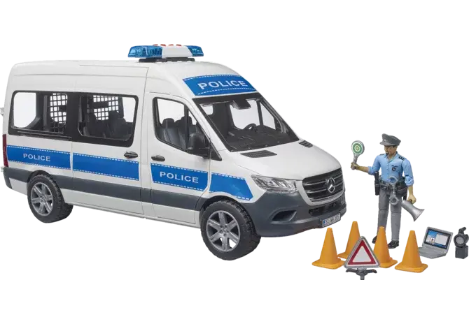 Bruder Mercedes Benz Polizei-Sprinter 02683 mit Polizist-Figur im Maßstab 1:16