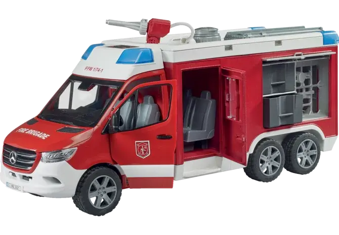 Bruder Feuerwehrrüstwagen Mercedes Sprinter 02680 im Maßstab 1:16 mit aufklappbaren Gerätefächern