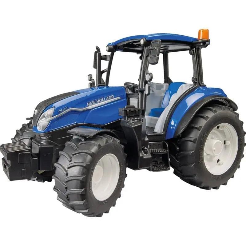 Bruder New Holland T5.120 Spieltraktor im Maßstab 1:16 in Blau-Weiß