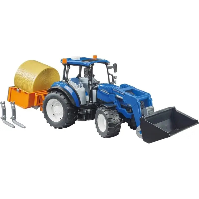 Traktor mit Frontlader New Holland 00982450 von Bruder – T5.120 mit Hecklader 1:16