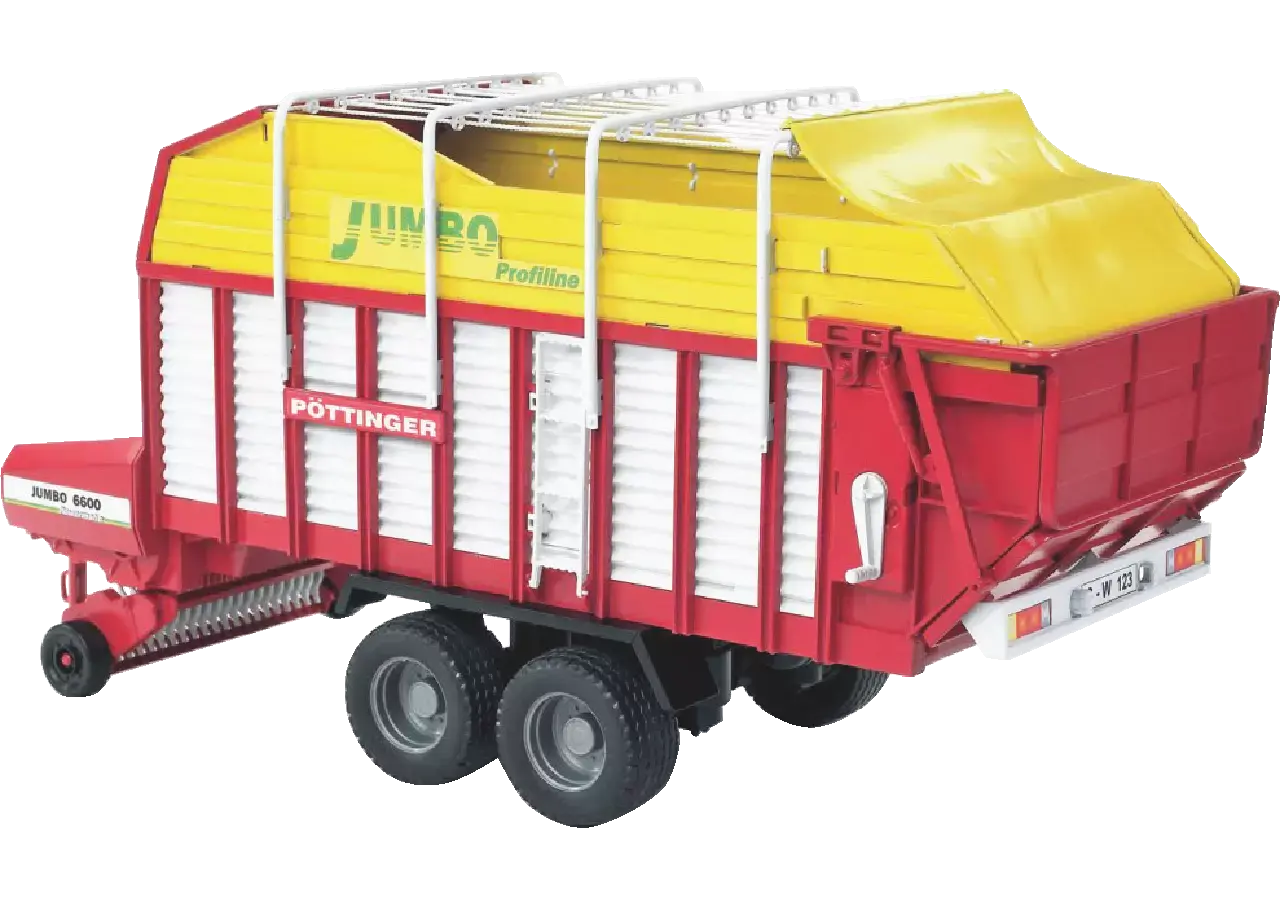 Bruder Pöttinger Jumbo 6600 Ladewagen im Maßstab 1:16 – Seitenansicht
