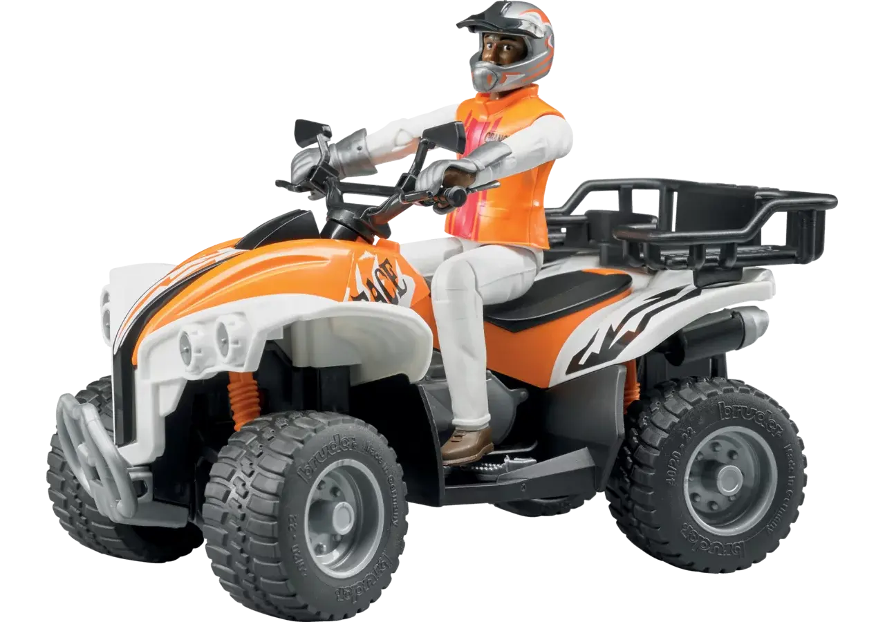 Bruder Quad mit Fahrer 63000 – Offroad-Spielset 1:16 mit beweglicher Spielfigur