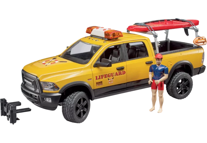 Bruder RAM 2500 Lifeguard Pickup mit Rettungsschwimmer 1:16