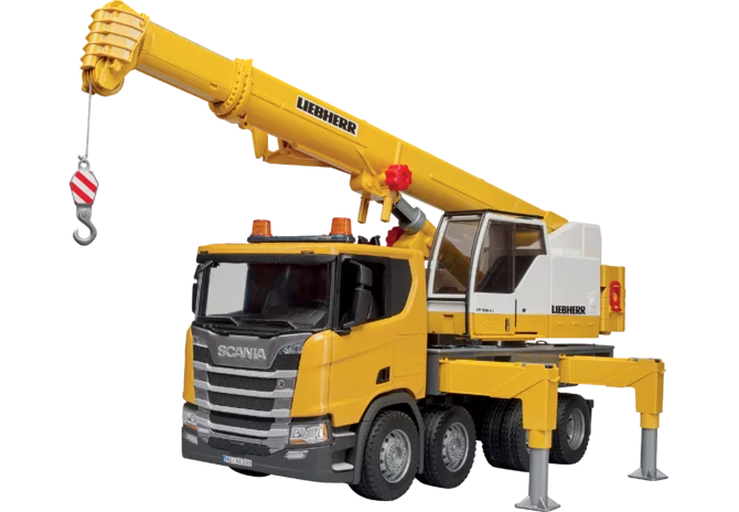 Bruder Scania Super 560R LKW mit Liebherr Kran Spielzeug 1:16