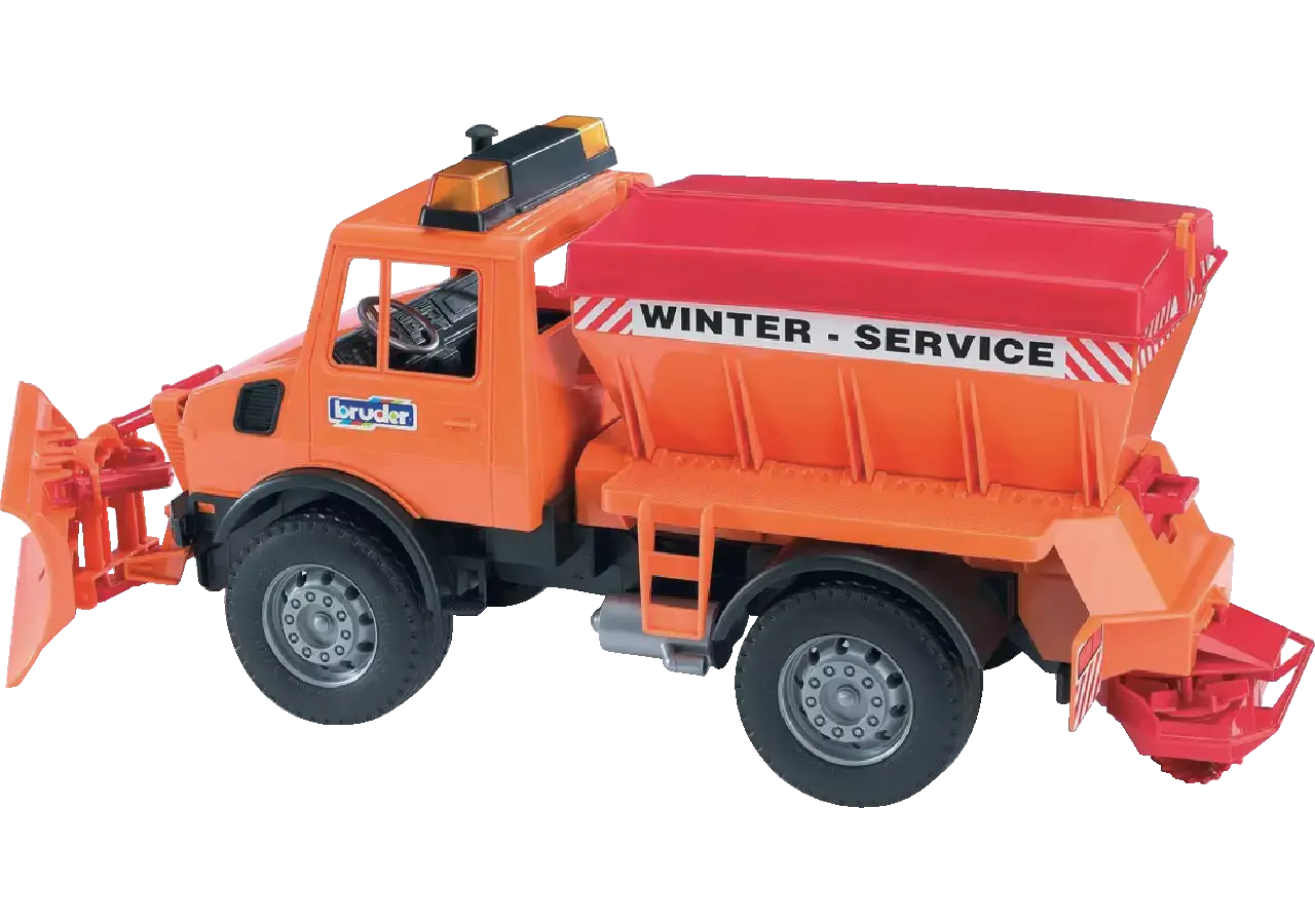 Bruder Unimog Winterdienst Schneepflug 02572 im Maßstab 1:16 – Räumfahrzeug für Kinder