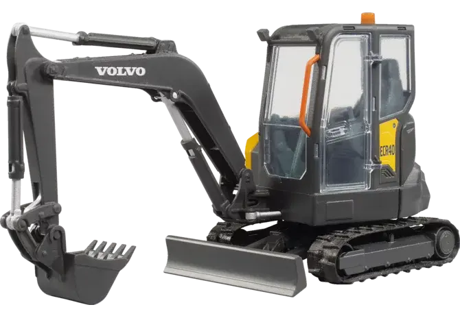 Bruder Volvo ECR40 Kompaktbagger 02465 mit beweglichem Arm im Maßstab 1:16
