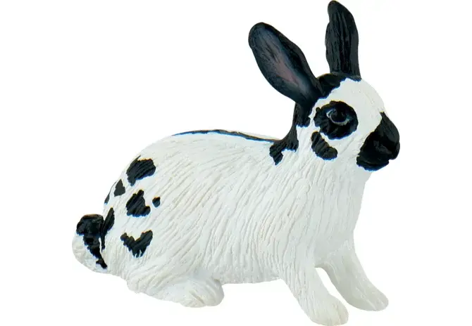 Bullyland Hase Figur, handbemalt, 5 cm lang