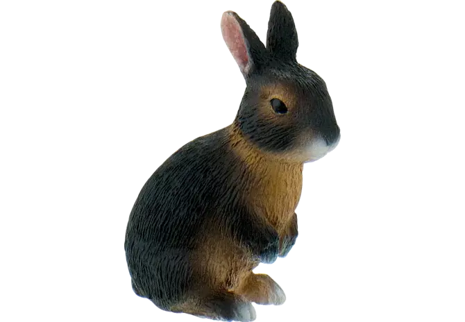 Bullyland Kaninchen Figur, handbemalt, 5 cm lang
