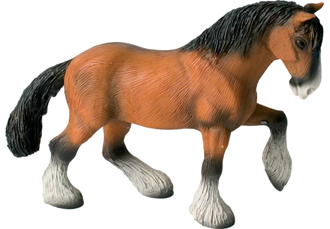 Bullyland Shire Wallach Figur, handbemalt, 16 cm hoch