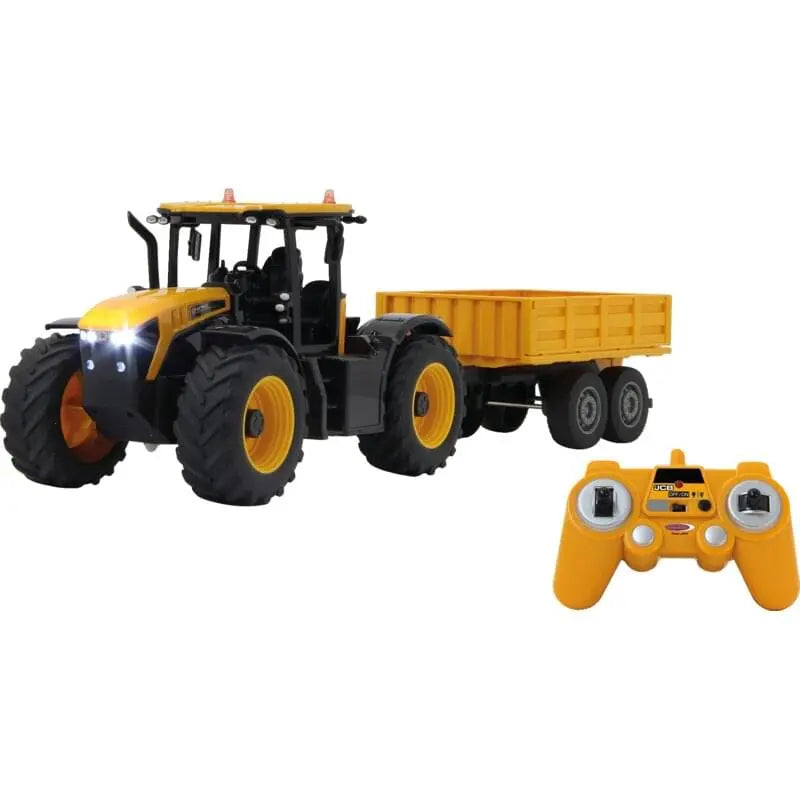 JCB Fastrac RC-Traktor mit Tandemkipper JAMARA im Maßstab 1:24 in Gelb