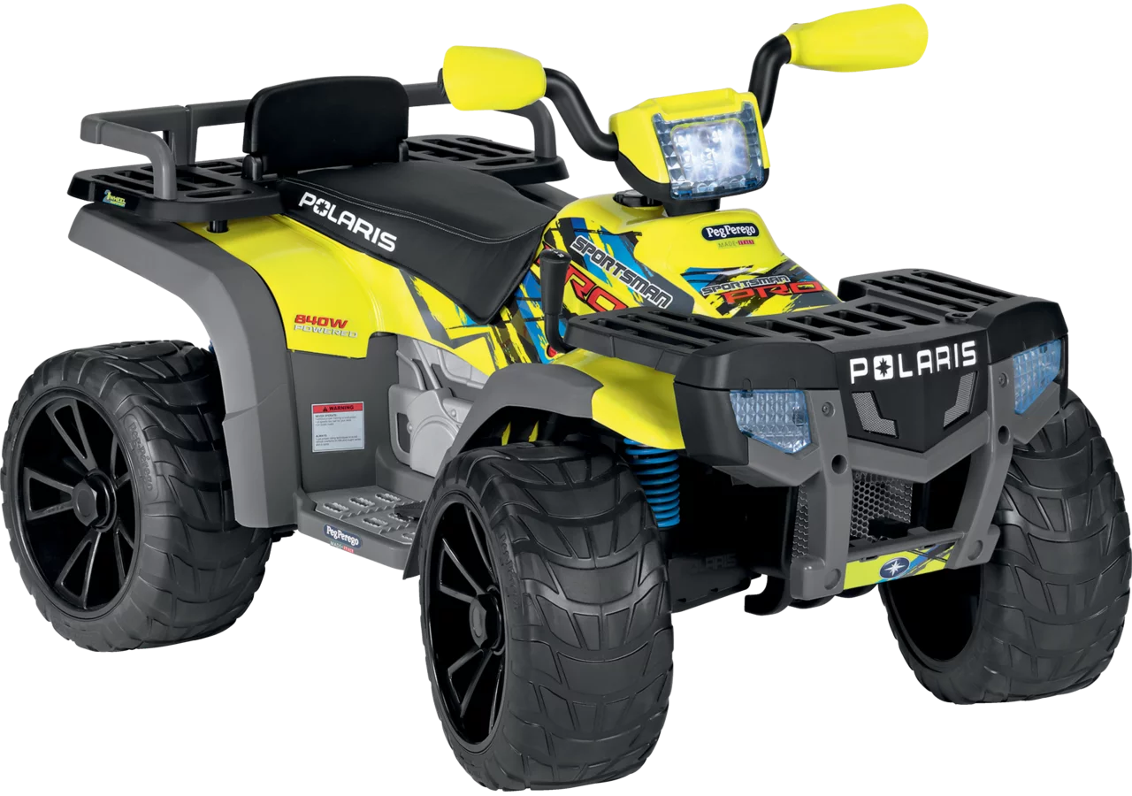 Peg-Perego Polaris Sportsman PRO Citrus 24V Elektro-Quad für Kinder ab 6 Jahren