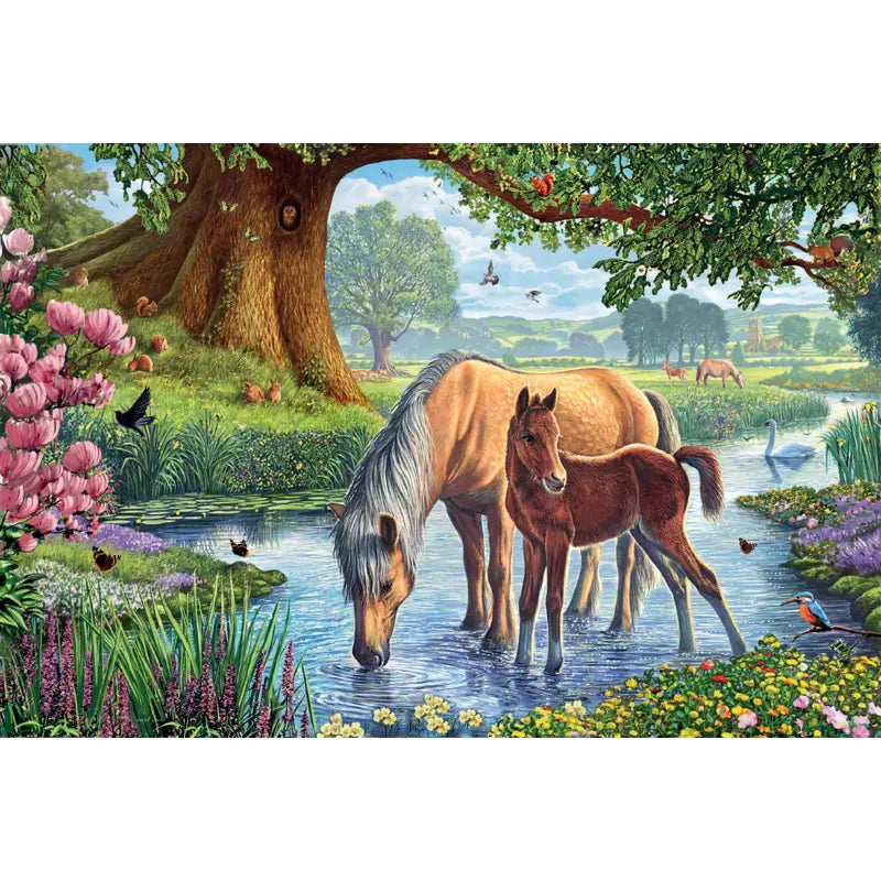 Puzzle "Pferde am Bach" – Schmidt Spiele (Kinderpuzzle) Schmidt Spiele