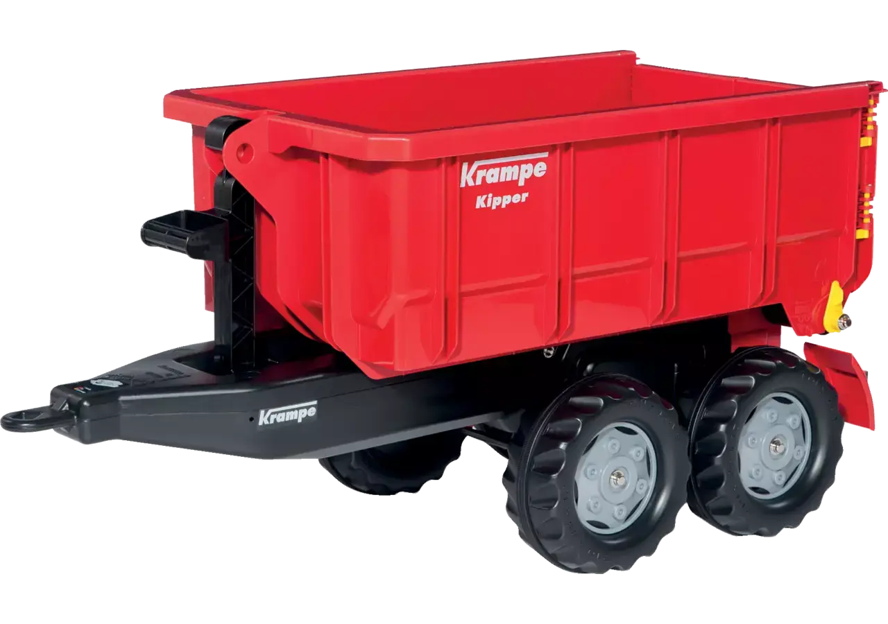Containerkipper Krampe rollytoys 123223 – robuster Spielzeug-Anhänger mit Kippmulde für Kinder