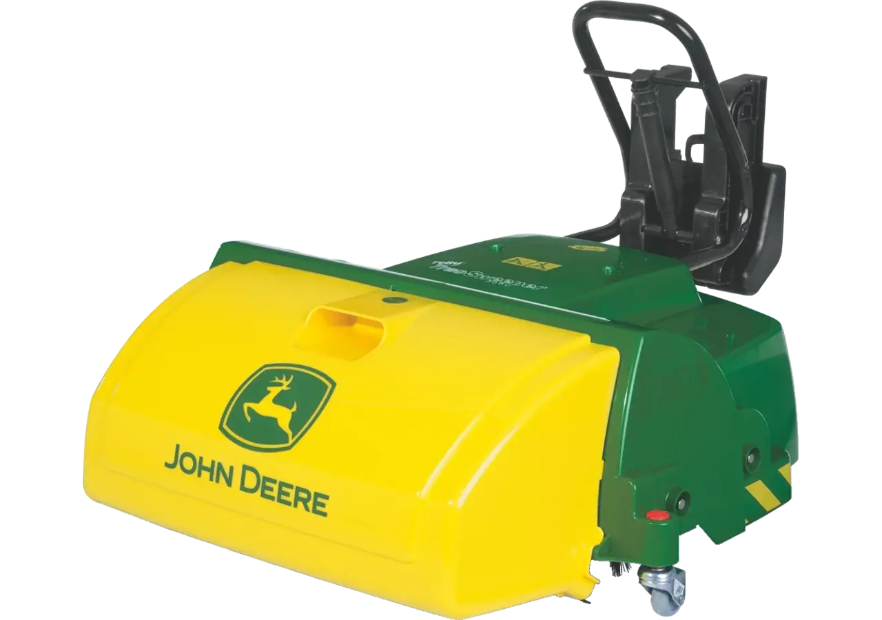 Kehrmaschine John Deere rollytoys 409716 mit Auffangbehälter und Anbausatz