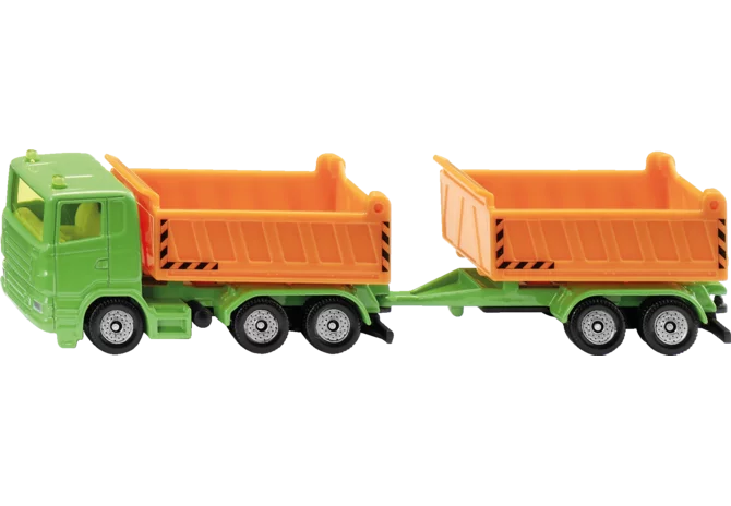 Siku Kippmulden LKW mit Anhänger Spielzeug 1:87