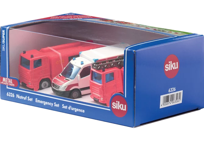 SIKU Notruf Set 1:87 mit Rettungsfahrzeugen