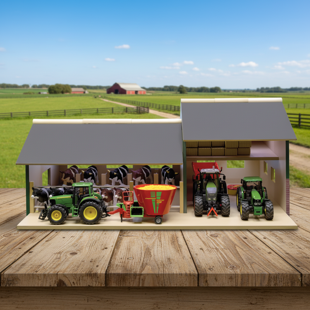 Spielzeug-Schuppen und Ställe für Kinder-Bauernhofspiele