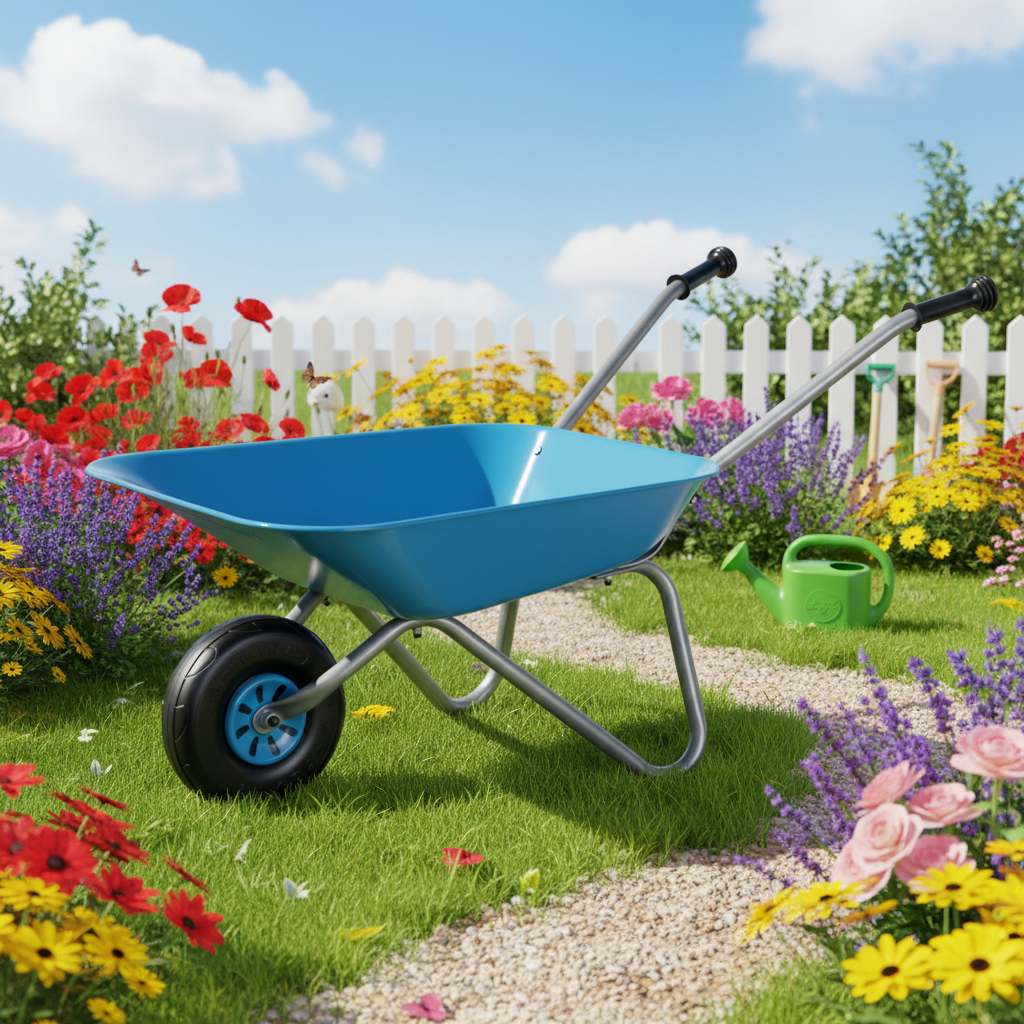 Kinder-Schubkarren und Sackrodel für Garten und Outdoor-Spiel