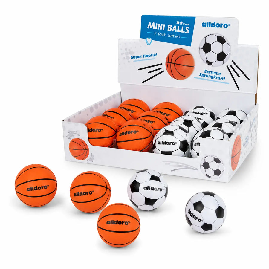 Mini Spielball Basketball alldoro 60295 – orangener Gummiball 6 cm in Basketball-Optik