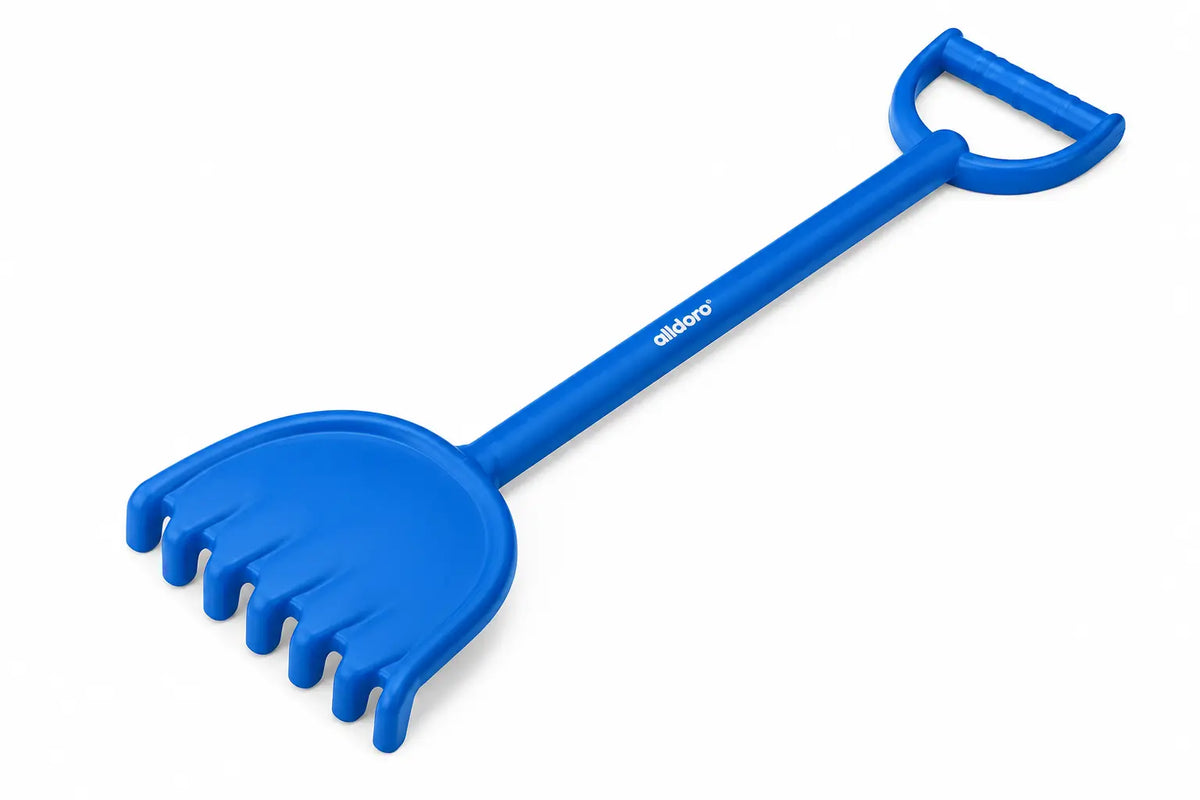 Kinderrechen alldoro 60158 – XXL Kunststoff-Rechen 64 cm für Sandkasten und Garten