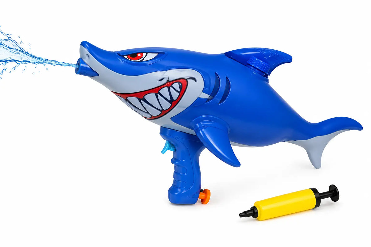 Wasserspritzer Hai alldoro 60126 – XXL Wasserpistole im Hai-Design für Kinder