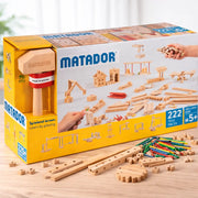 Matador Baukasten E222 Holzbausteine – Set mit nachhaltigen Holzteilen für Kinder ab 5