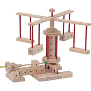 Matador Baukasten E222 Holzbausteine – Beispielmodell aus dem Stecksystem