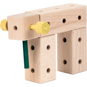 Matador MXL Holzbaukasten 350 Teile – Kind baut Fahrzeug mit Zahnrädern und Achsen