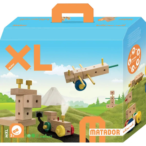 Matador MXL Holzbaukasten 350 Teile – vollständiger Lieferumfang mit Holzteilen