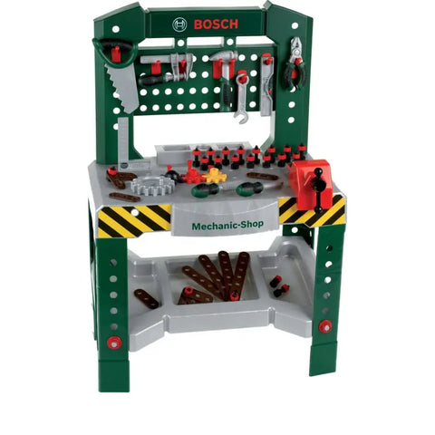 BOSCH Spielzeug Werkbank 77-teilig mit Schraubstock und Zubehör von klein