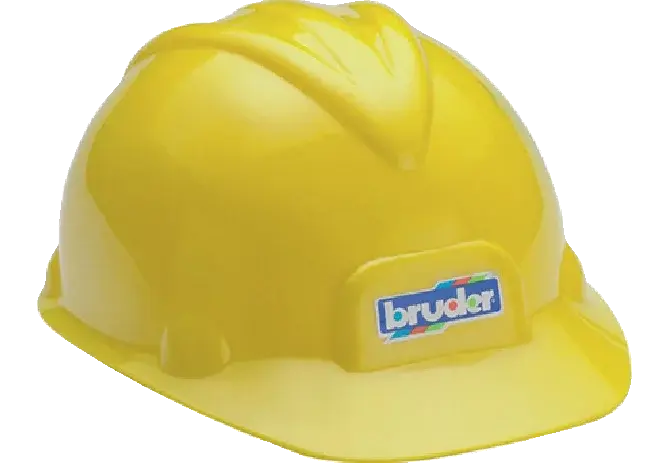 Spielhelm Bruder Baustelle 10200 – gelber Kinderspielhelm für authentisches Rollenspiel
