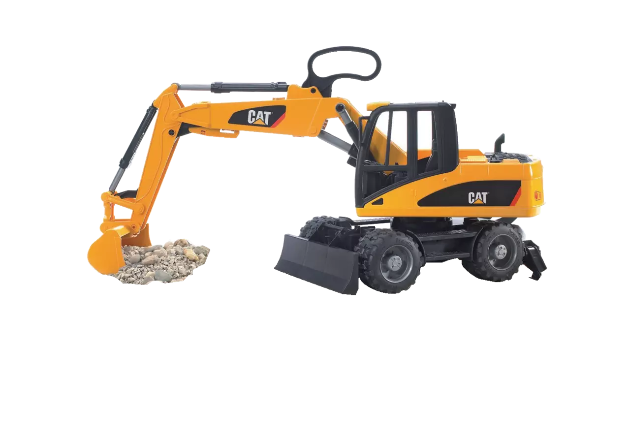 Bruder Caterpillar Schaufelbagger mit Rädern Spielzeug im Maßstab 1:16
