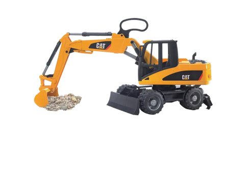 Bruder Caterpillar Schaufelbagger 02445 in Caterpillar-Gelb mit drehbarem Oberwagen
