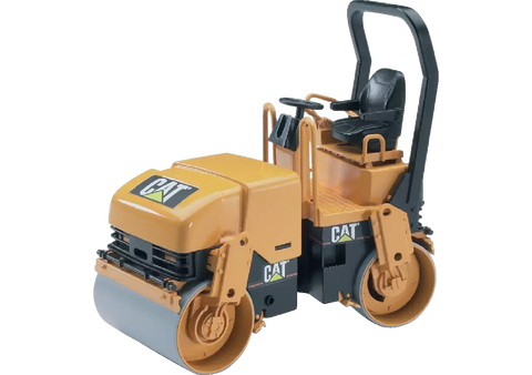 Bruder Caterpillar Vibrationswalze 02433 – Baumaschinen-Spielzeug 1:16 in gelb