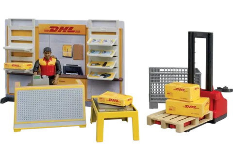 Bruder Handhubwagen DHL 62251 bworld Spielset mit DHL-Design für Kinder