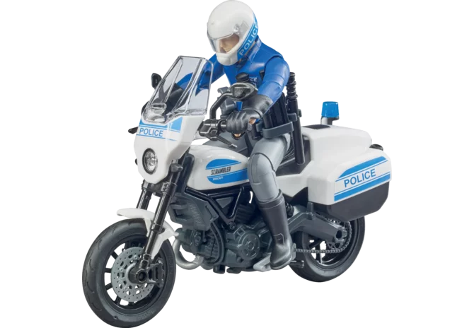 Bruder Ducati Polizei-Motorrad mit Polizistenfigur
