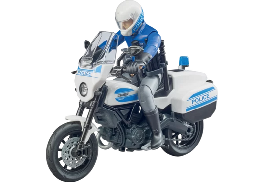 Bruder Ducati Polizei-Motorrad mit Polizistenfigur
