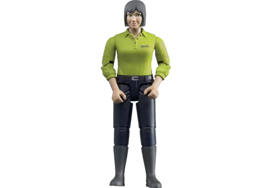 Bruder Spielfigur Frau mit dunkelblauer Hose im Maßstab 1:16
