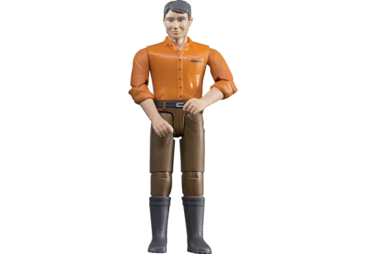 Bruder Spielfigur Mann mit dunkelbrauner Hose im Maßstab 1:16
