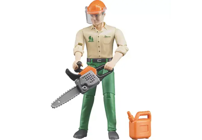 Forstarbeiter Figuren-Set Bruder 60030 mit Forstwerkzeug im Maßstab 1:16